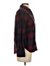 SO 100% Cotton Plaid Burgundy Long Sleeve Button-Down Shirt Size XS - photo 4