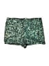 Charlotte Russe 100% Polyester Metallic Green Shorts Size M - photo 1