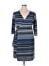 ModCloth Chevron-herringbone Blue Casual Dress Size XL - photo 1