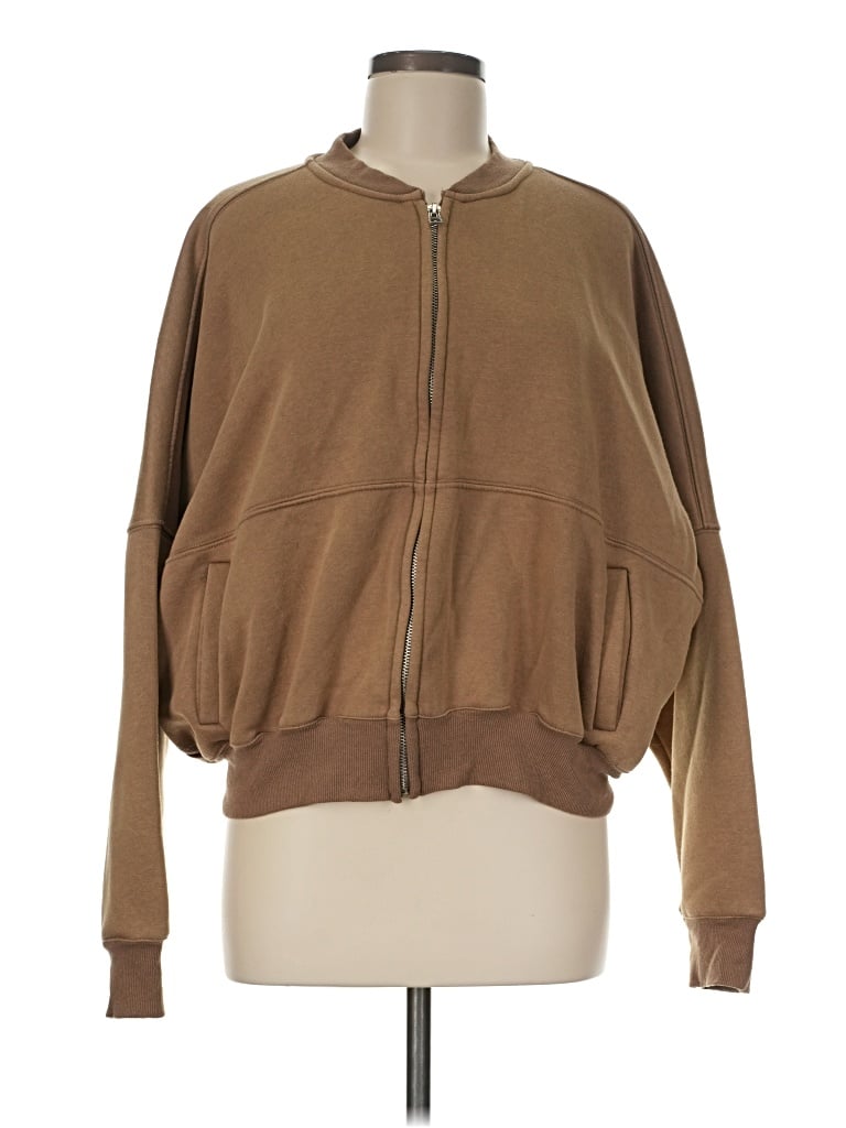 Pre-owned Hyfve Zip Up Hoodie In Brown