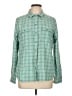 L.L.Bean 100% Nylon Checkered-gingham Green Long Sleeve Button-Down Shirt Size L - photo 1
