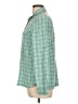 L.L.Bean 100% Nylon Checkered-gingham Green Long Sleeve Button-Down Shirt Size L - photo 5