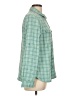 L.L.Bean 100% Nylon Checkered-gingham Green Long Sleeve Button-Down Shirt Size L - photo 4