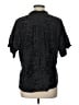 Johnny Was 100% Cupro Paisley Black Short Sleeve Blouse Size L - photo 2