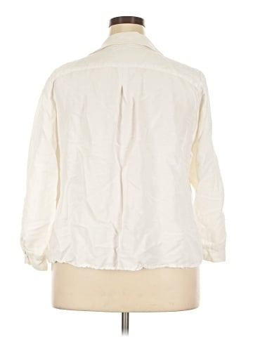 Cj Banks 3/4 Sleeve Button-Down Shirt (view 2)