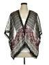 Angie 100% Polyester Red Gray Kimono Size XL - photo 1