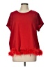 Cotton Bleu Red Short Sleeve Top Size L - photo 1
