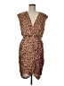 Express 100% Polyester Animal Print Brown Cocktail Dress Size M - photo 1