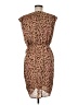 Express 100% Polyester Animal Print Brown Cocktail Dress Size M - photo 2
