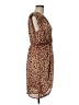 Express 100% Polyester Animal Print Brown Cocktail Dress Size M - photo 4