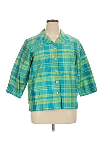 Coldwater Creek 3/4 Sleeve Silk Top (view 1)