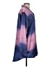 Johnny Was 100% Silk Color Block Pink Purple 3/4 Sleeve Silk Top Size L - photo 4