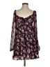 Francesca's 100% Polyester Floral Black Casual Dress Size S - photo 1