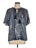Soft Surroundings Silver Short Sleeve Blouse Size L - photo 1