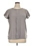 Lands' End 100% Polyester Gray Short Sleeve Blouse Size 14 - photo 1