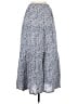 Wyeth 100% Cotton Print Blue Casual Skirt Size S - photo 2