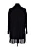 August Silk Solid Black Cardigan Size L - photo 2