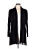 August Silk Solid Black Cardigan Size L - photo 1