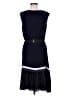 BCBGMAXAZRIA 100% Polyester Graphic Blue Black Casual Dress Size L - photo 2