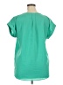 Lands' End 100% Polyester Teal Short Sleeve Top Size 14 - photo 2