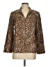 Chico's 100% Polyester Animal Print Gold Blazer Size Med (1) - photo 1