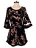 Line & Dot Floral Black Romper Size XS - photo 1