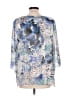 JM Collection 100% Polyester Blue 3/4 Sleeve Blouse Size L - photo 2