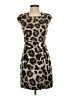 Tibi Animal Print Brown Cocktail Dress Size 2 - photo 1