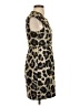 Tibi Animal Print Brown Cocktail Dress Size 2 - photo 4
