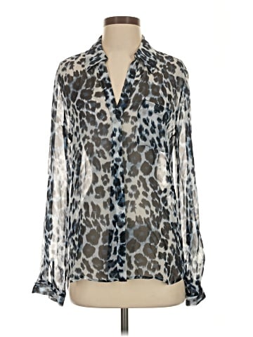 Diane von Furstenberg Long Sleeve Silk Top (view 1)