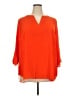 Chaus 100% Polyester Orange 3/4 Sleeve Blouse Size 2X - photo 1