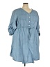 Torrid 100% Lyocell Blue Casual Dress Size 3X Plus (3) - photo 1