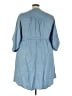 Torrid 100% Lyocell Blue Casual Dress Size 3X Plus (3) - photo 2