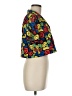 Romwe Print Yellow Short Sleeve Blouse Size 8 - 10 - photo 4