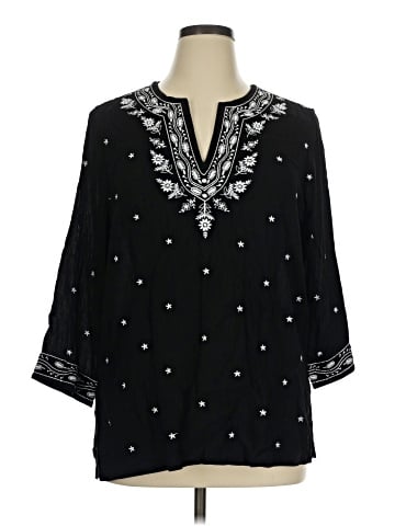 Cathy Daniels 3/4 Sleeve Blouse (view 1)