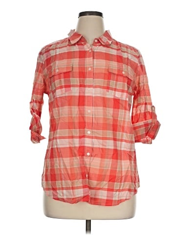 St. John's Bay 3/4 Sleeve Button-Down Shirt (view 1)