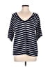 Mystree Blue 3/4 Sleeve Top Size L - photo 1