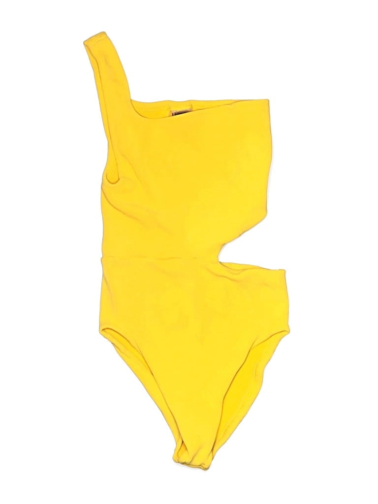 Pre-owned Hunza G One Piece Swimsuit In Yellow