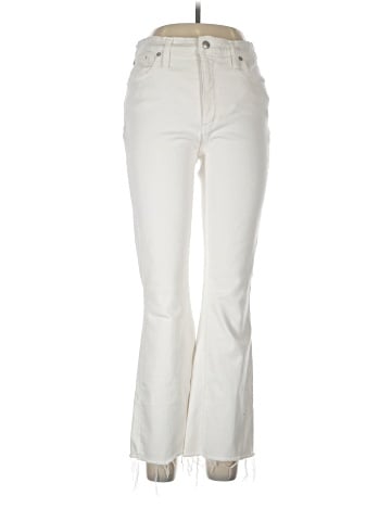 Madewell Tall Cali Demi-Boot Jeans in Pure White: Raw-Hem Edition (view 1)