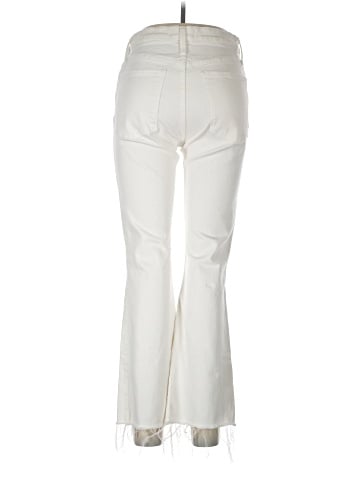 Madewell Tall Cali Demi-Boot Jeans in Pure White: Raw-Hem Edition (view 2)
