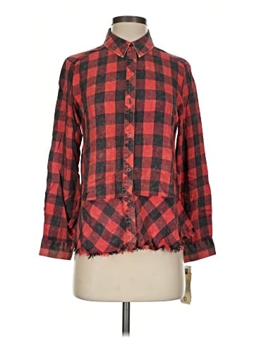 Democracy Long Sleeve Button-Down Shirt (view 1)