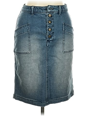 Pilcro and the Letterpress Denim Skirt (view 1)