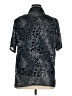 Fashion Bug Animal Print Black Short Sleeve Blouse Size 14 - 16 - photo 2