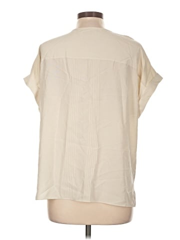 Lafayette 148 New York Short Sleeve Silk Top (view 2)