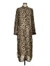 Chico's 100% Polyester Animal Print Brown Casual Dress Size Med (1) - photo 1