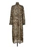 Chico's 100% Polyester Animal Print Brown Casual Dress Size Med (1) - photo 2