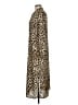 Chico's 100% Polyester Animal Print Brown Casual Dress Size Med (1) - photo 5