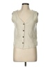 Calypso St. Barth Ivory Sleeveless Button-Down Shirt Size Lg (2) - photo 1