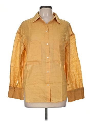 MNG 3/4 Sleeve Button-Down Shirt (view 1)
