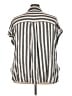Jane and Delancey Stripes Silver Short Sleeve Button-Down Shirt Size 3X - photo 2